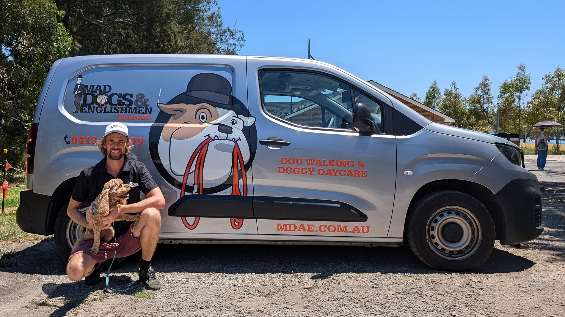 Luke, a Mad Dogs franchisee, with his air-conditioned van