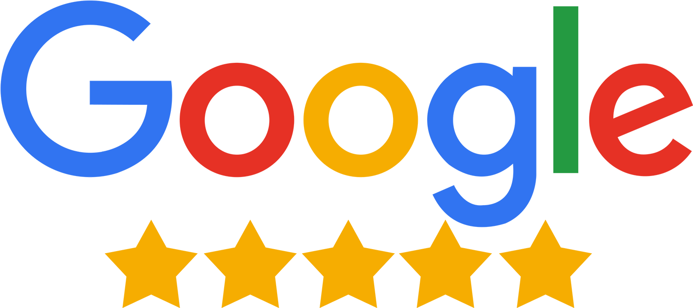 Google logo with 5 stars